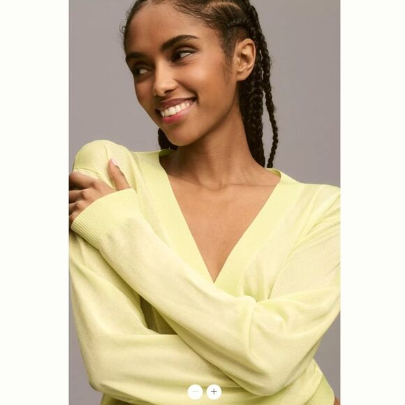 Anthropologie Maeve Sheer V-Neck Cardigan Sweater - Picture 4 of 4